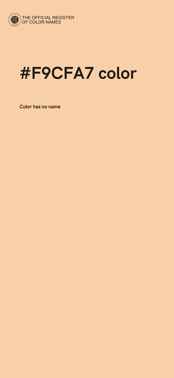 #F9CFA7 color image
