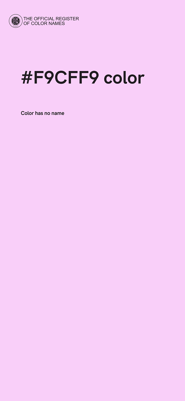 #F9CFF9 color image