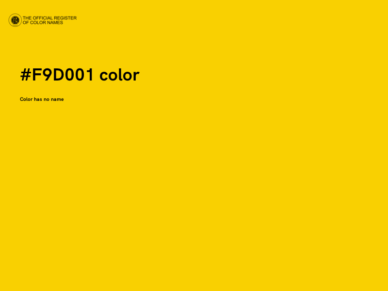 #F9D001 color image