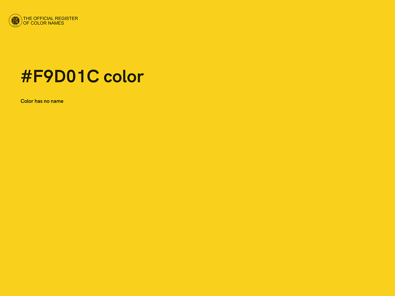 #F9D01C color image