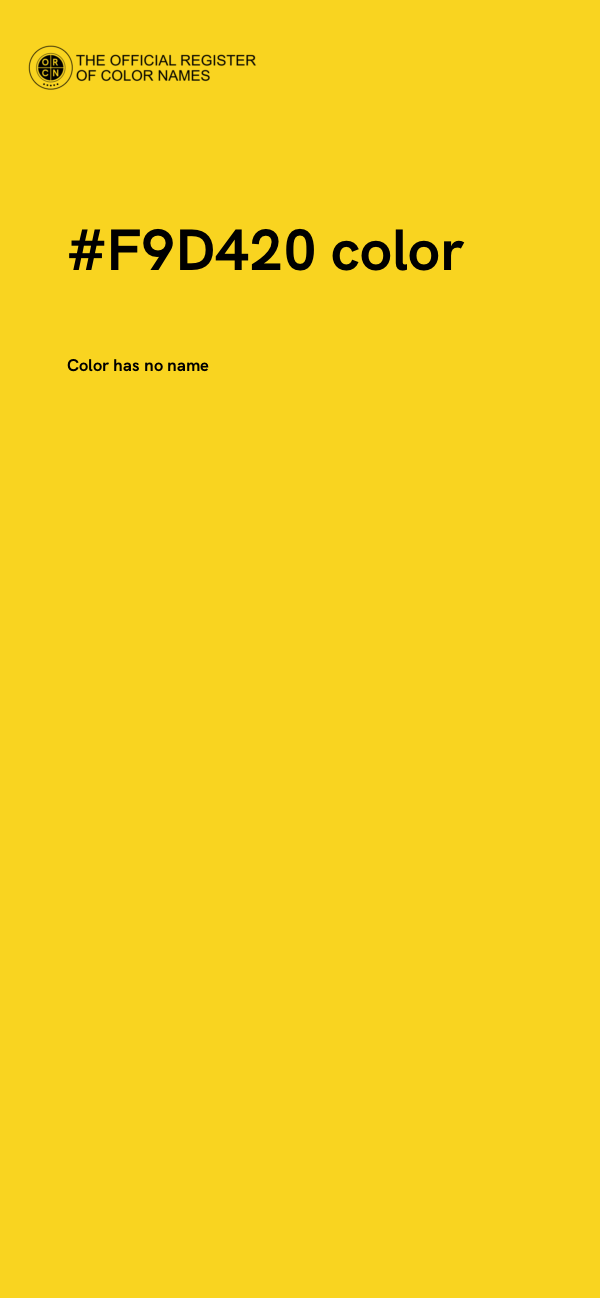 #F9D420 color image