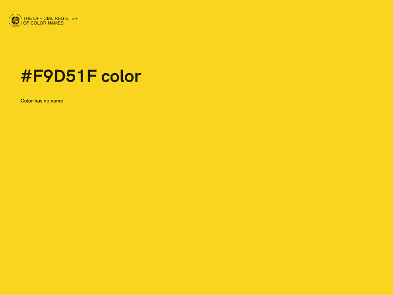 #F9D51F color image