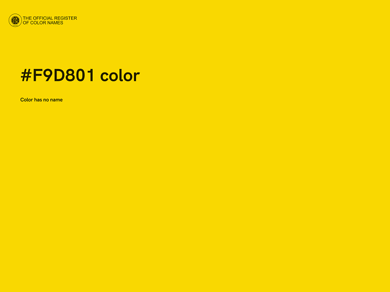 #F9D801 color image