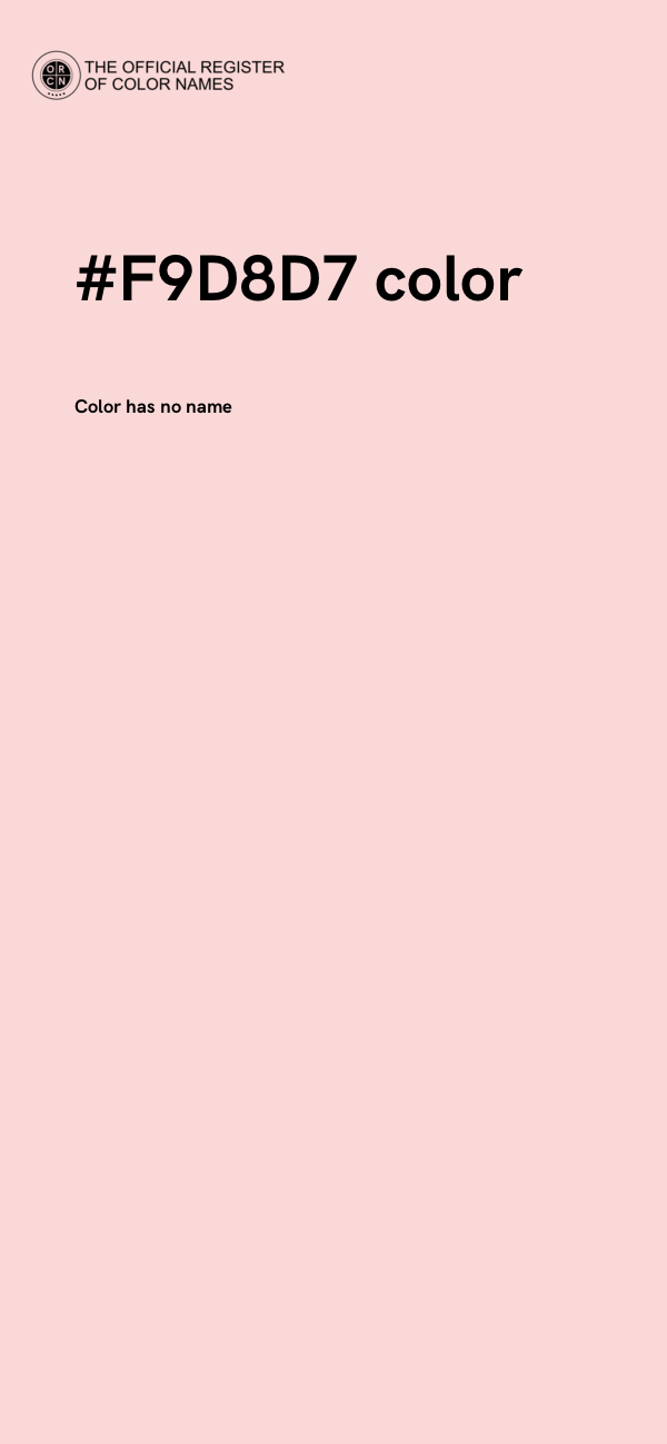 #F9D8D7 color image