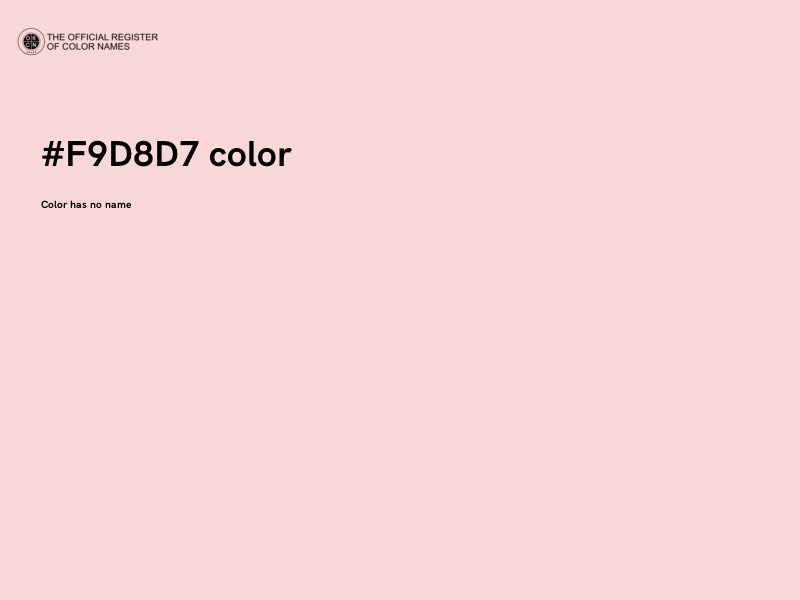 #F9D8D7 color image
