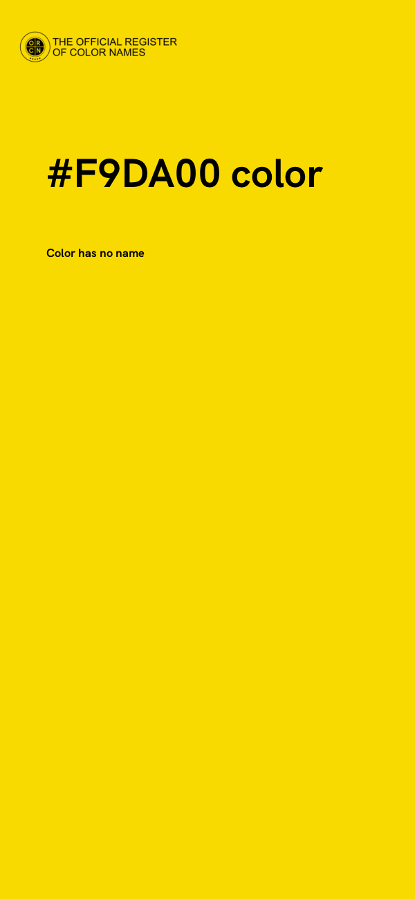 #F9DA00 color image