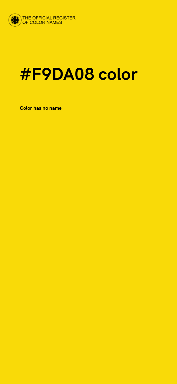 #F9DA08 color image