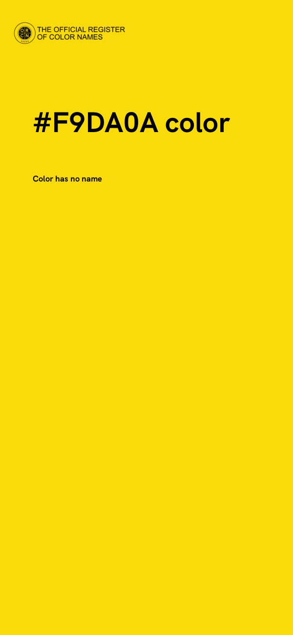 #F9DA0A color image