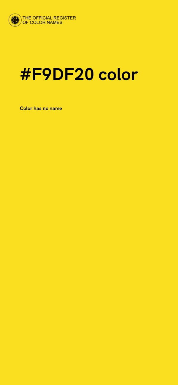 #F9DF20 color image