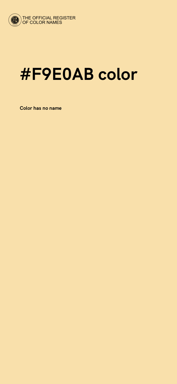 #F9E0AB color image