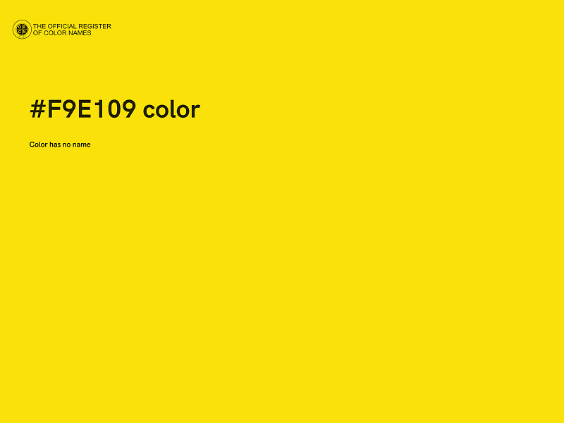 #F9E109 color image