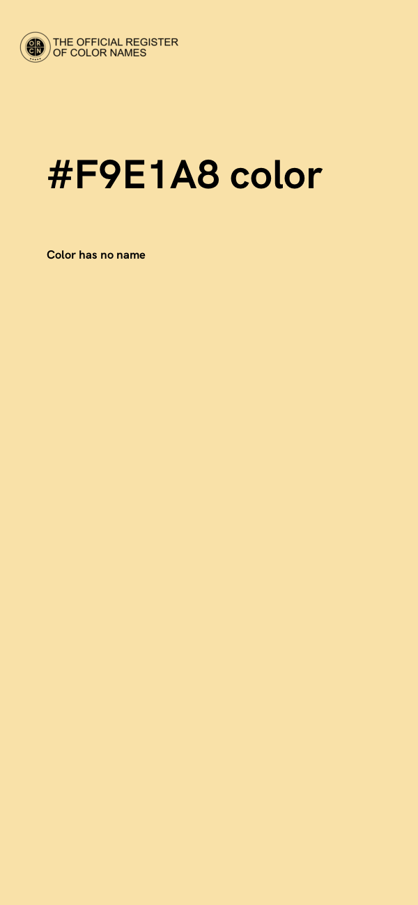 #F9E1A8 color image