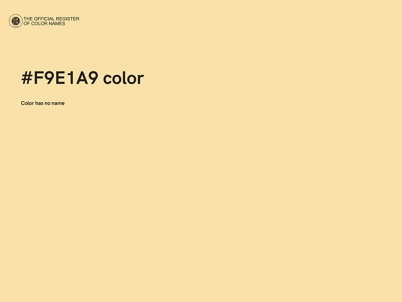 #F9E1A9 color image