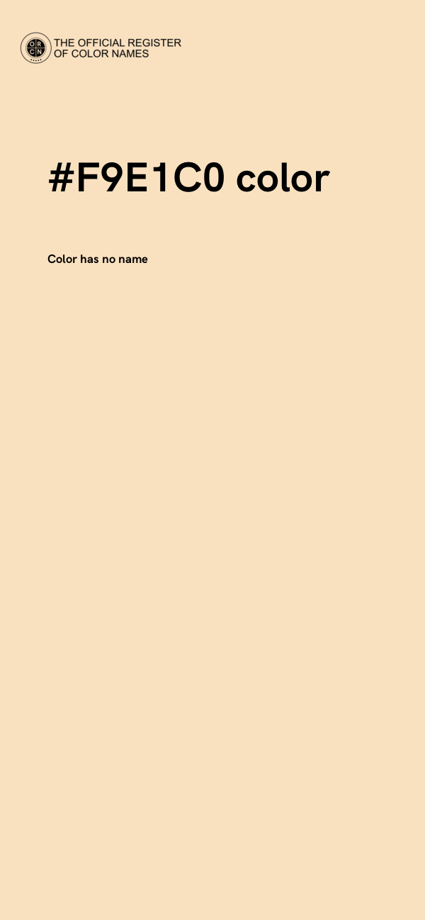 #F9E1C0 color image