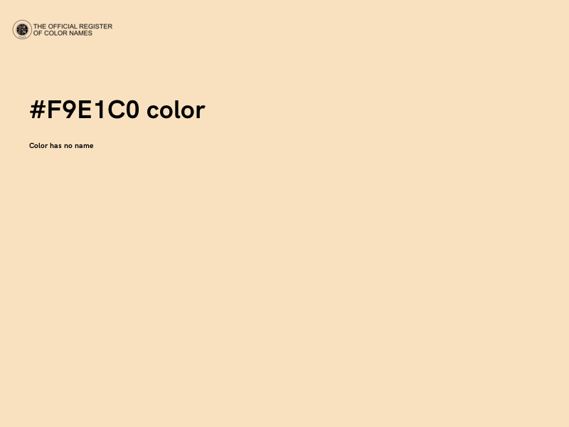 #F9E1C0 color image