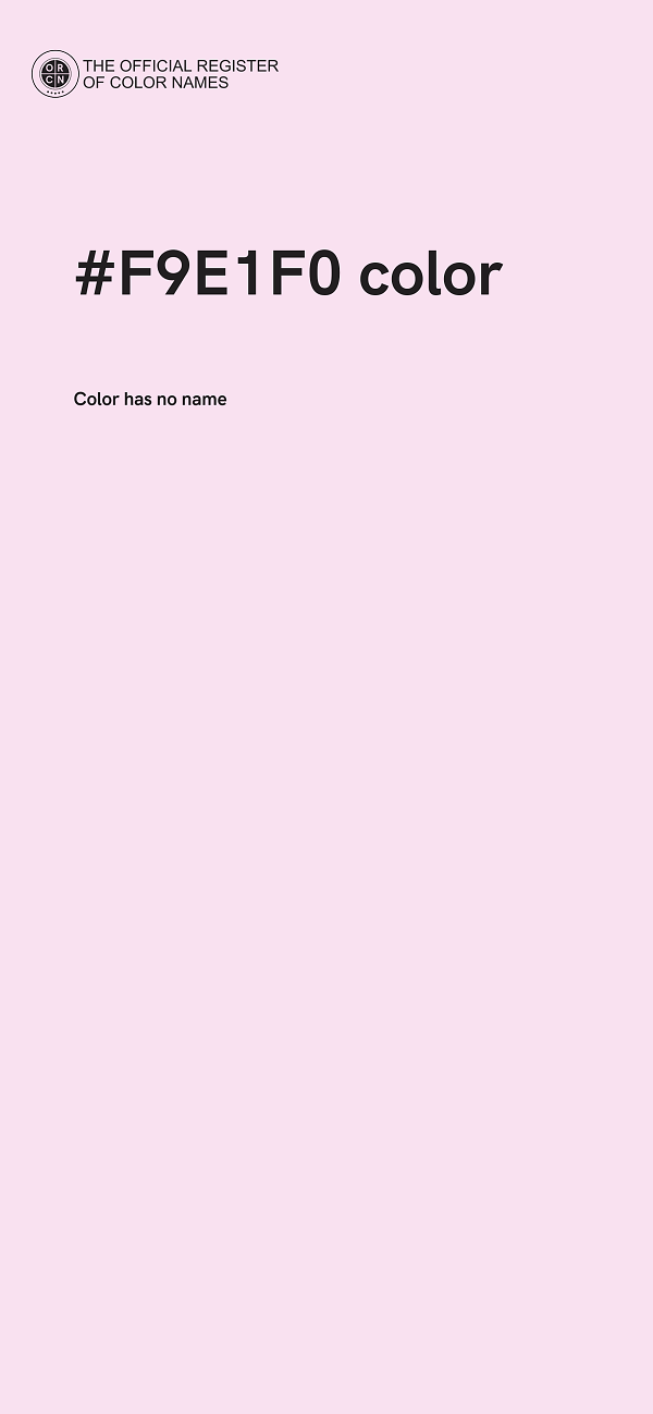 #F9E1F0 color image
