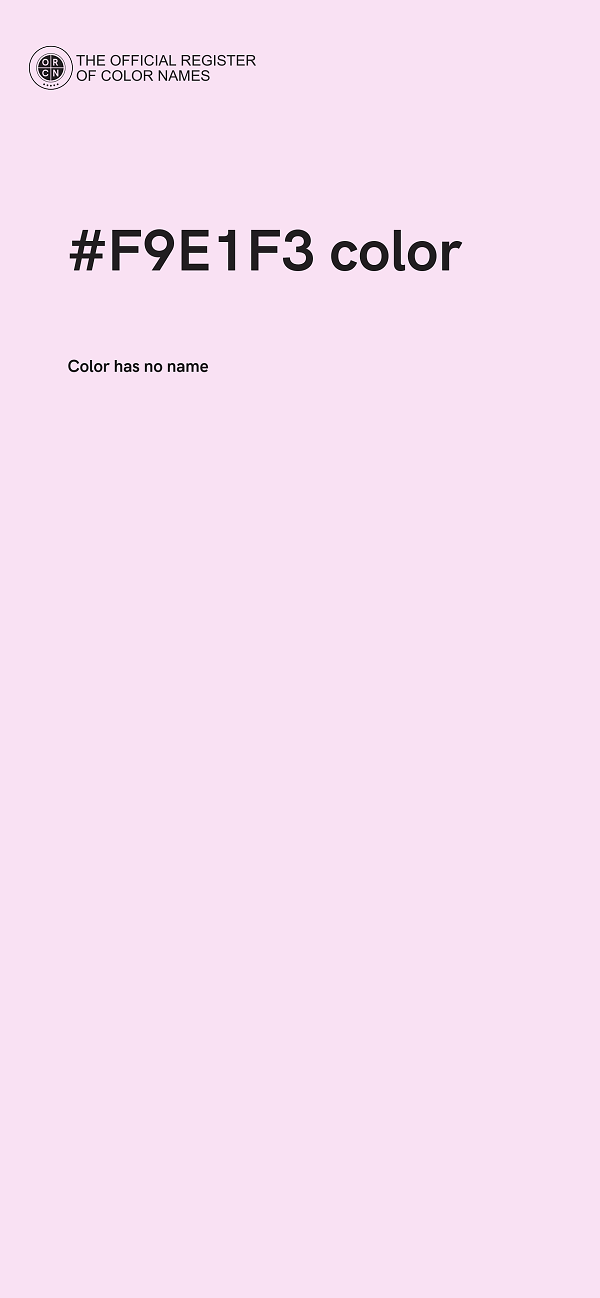 #F9E1F3 color image