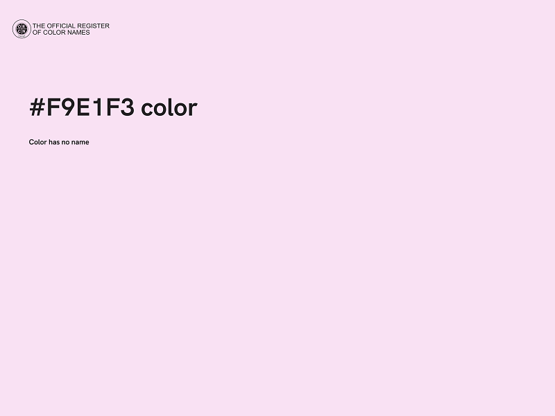 #F9E1F3 color image