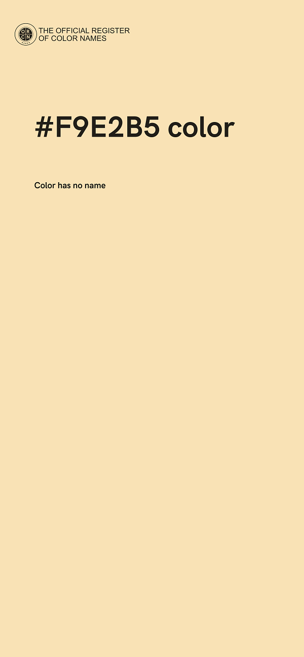 #F9E2B5 color image