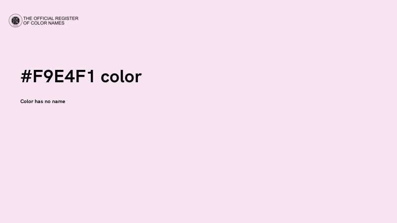 #F9E4F1 color image