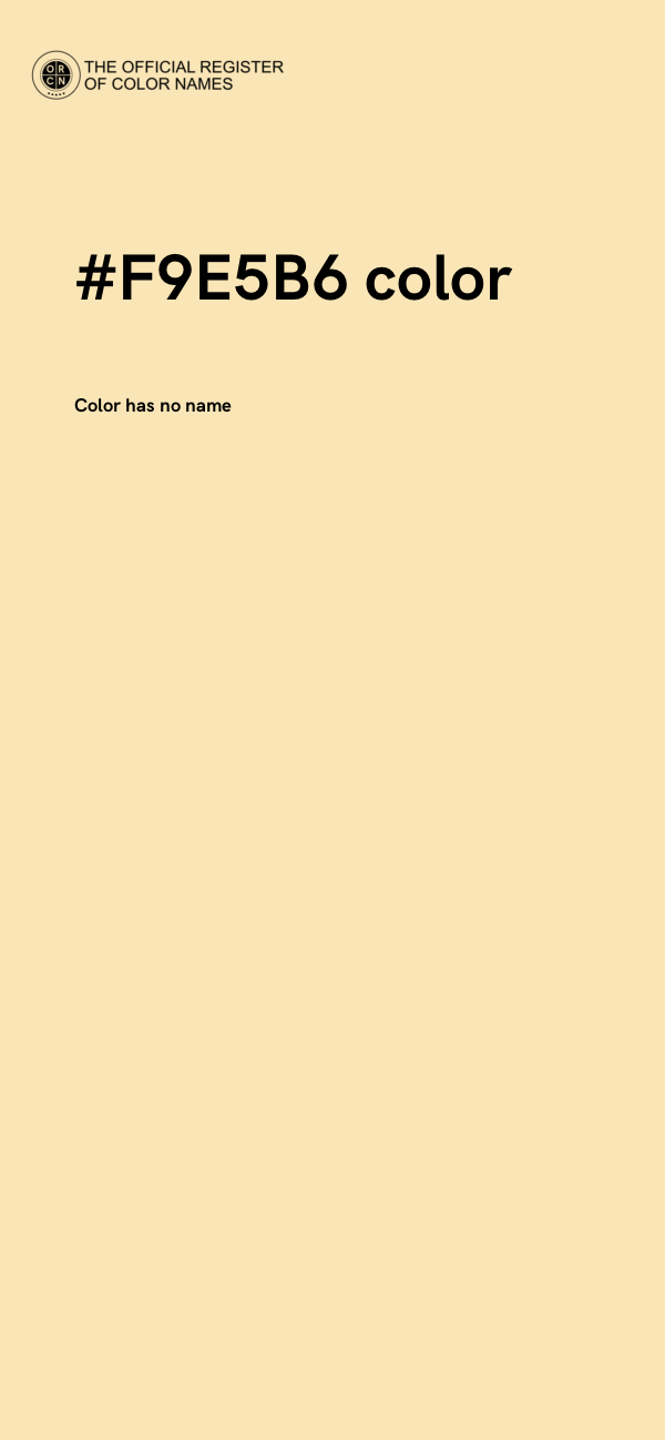 #F9E5B6 color image