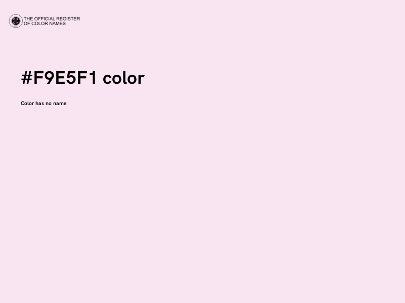 #F9E5F1 color image