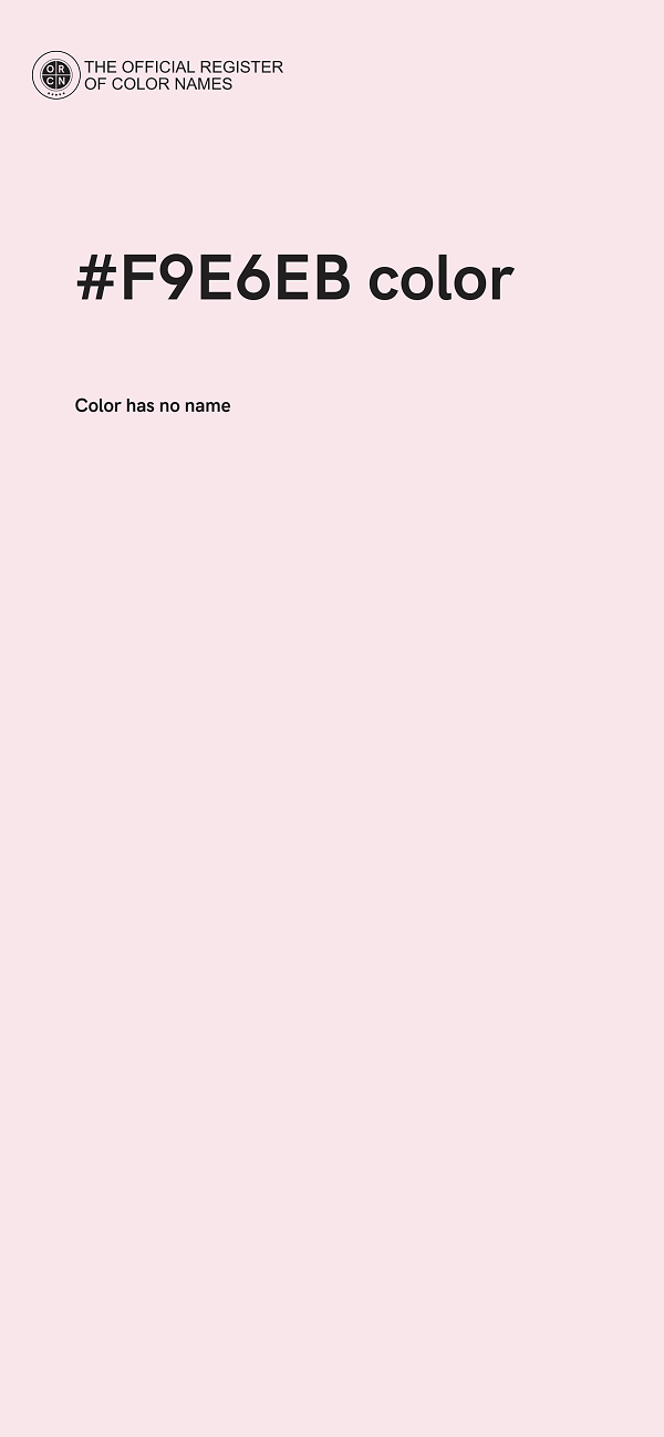 #F9E6EB color image