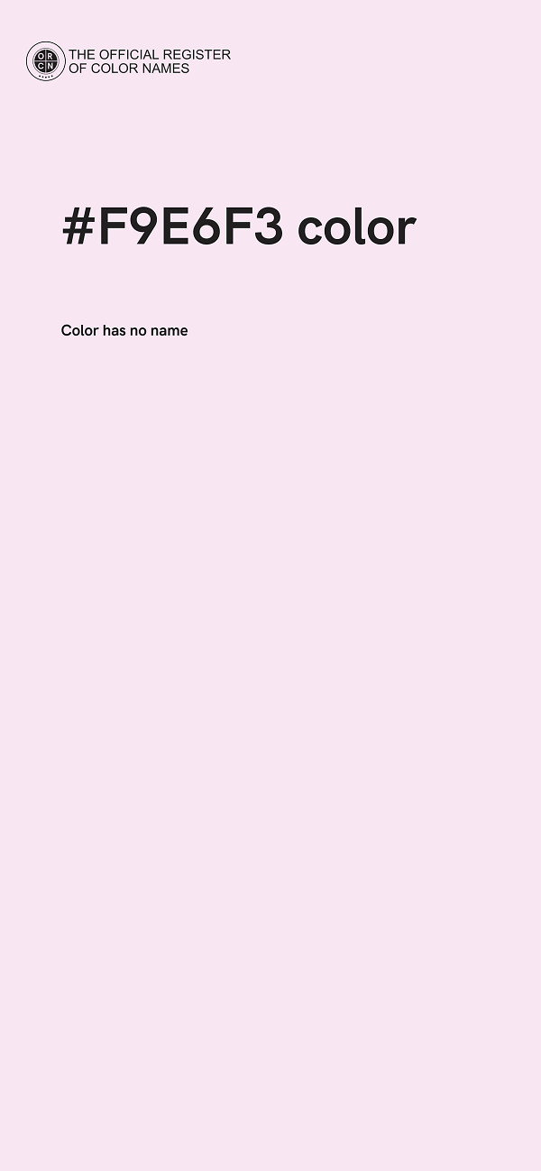 #F9E6F3 color image