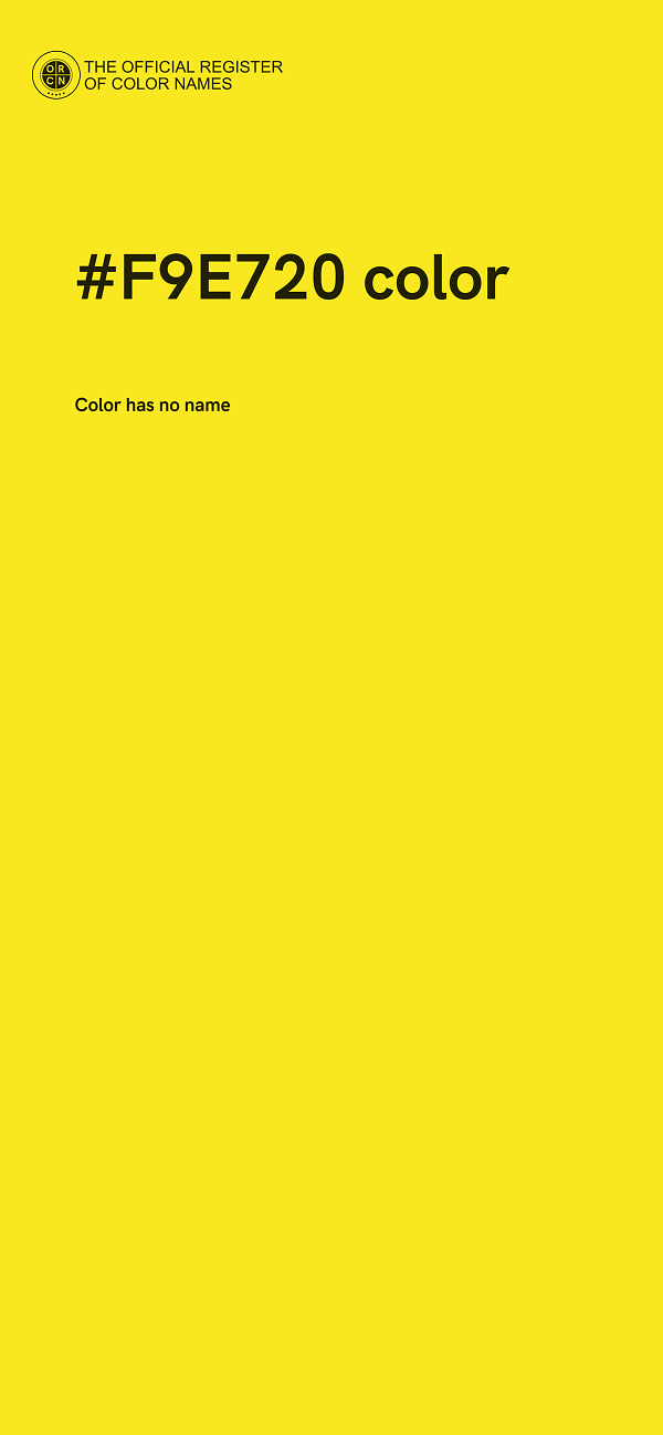 #F9E720 color image