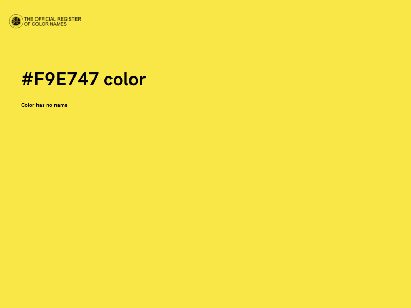 #F9E747 color image