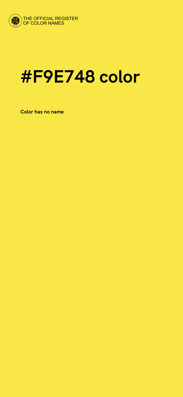 #F9E748 color image