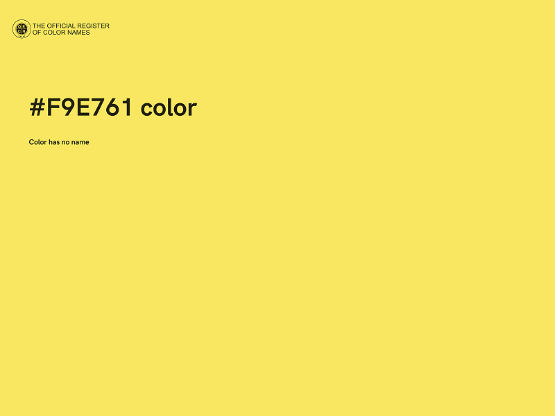 #F9E761 color image