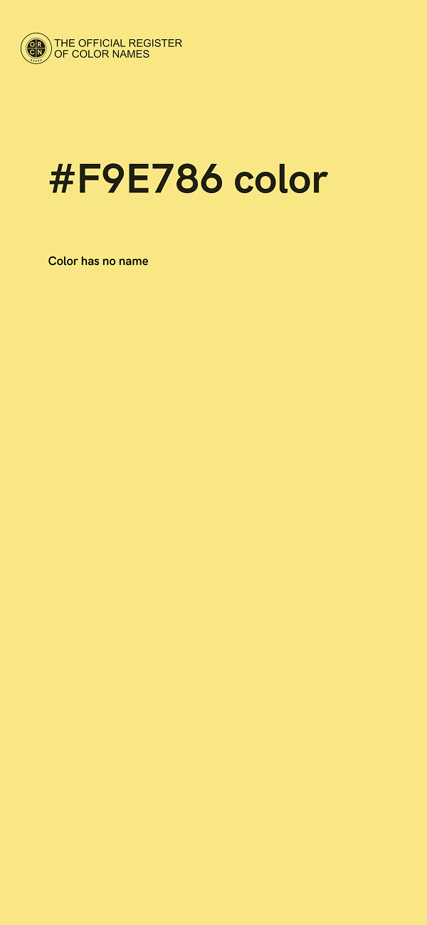 #F9E786 color image