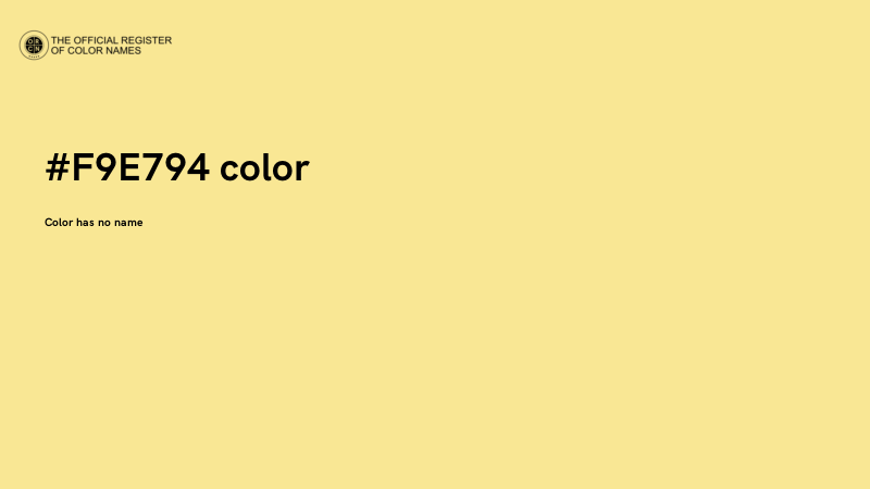 #F9E794 color image