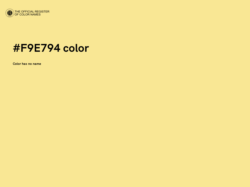 #F9E794 color image