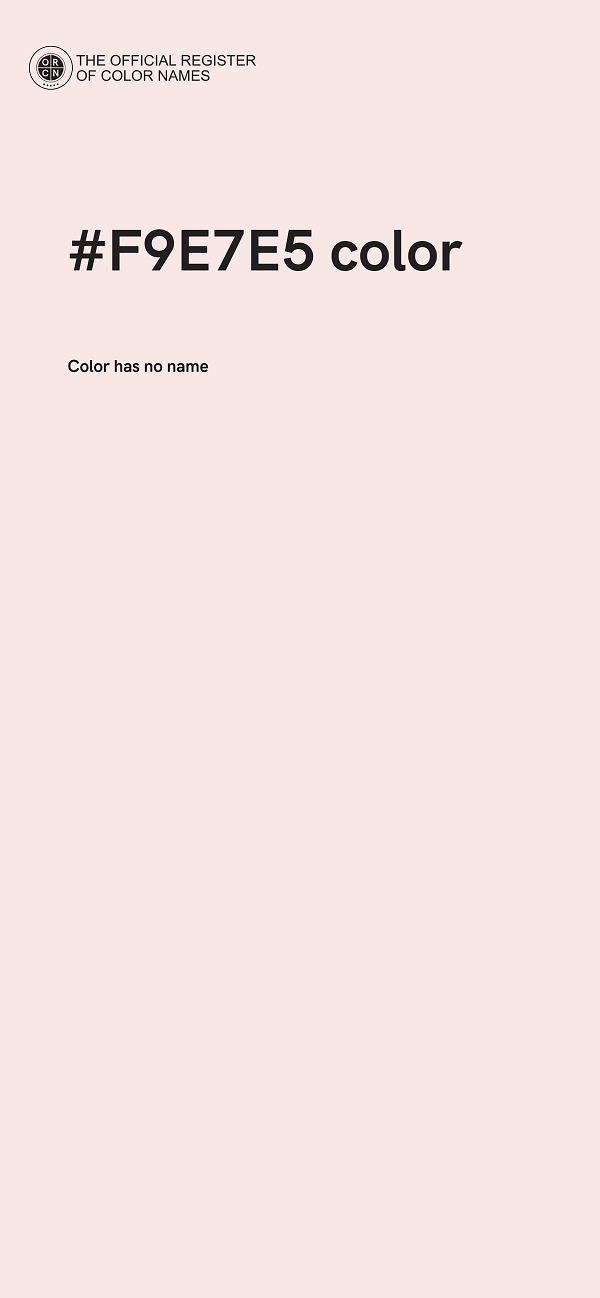 #F9E7E5 color image