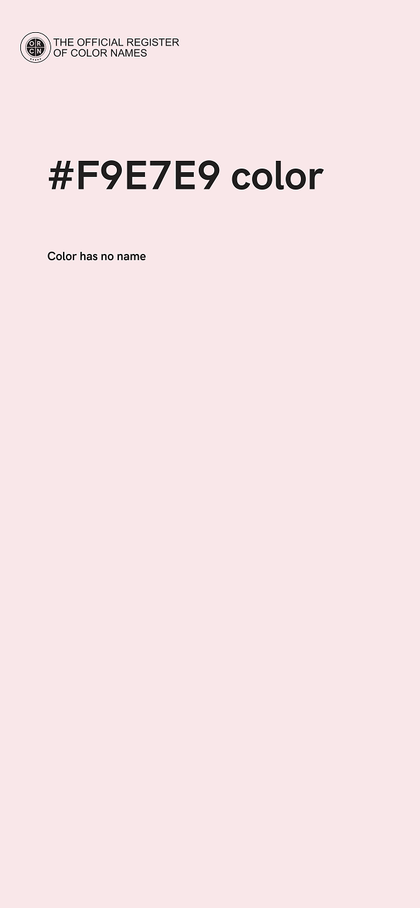 #F9E7E9 color image