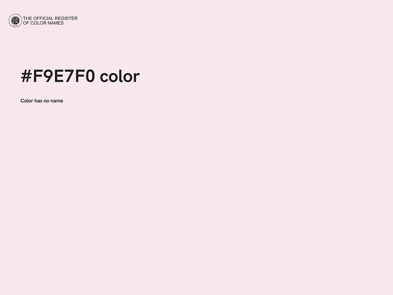 #F9E7F0 color image