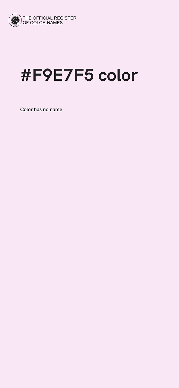 #F9E7F5 color image