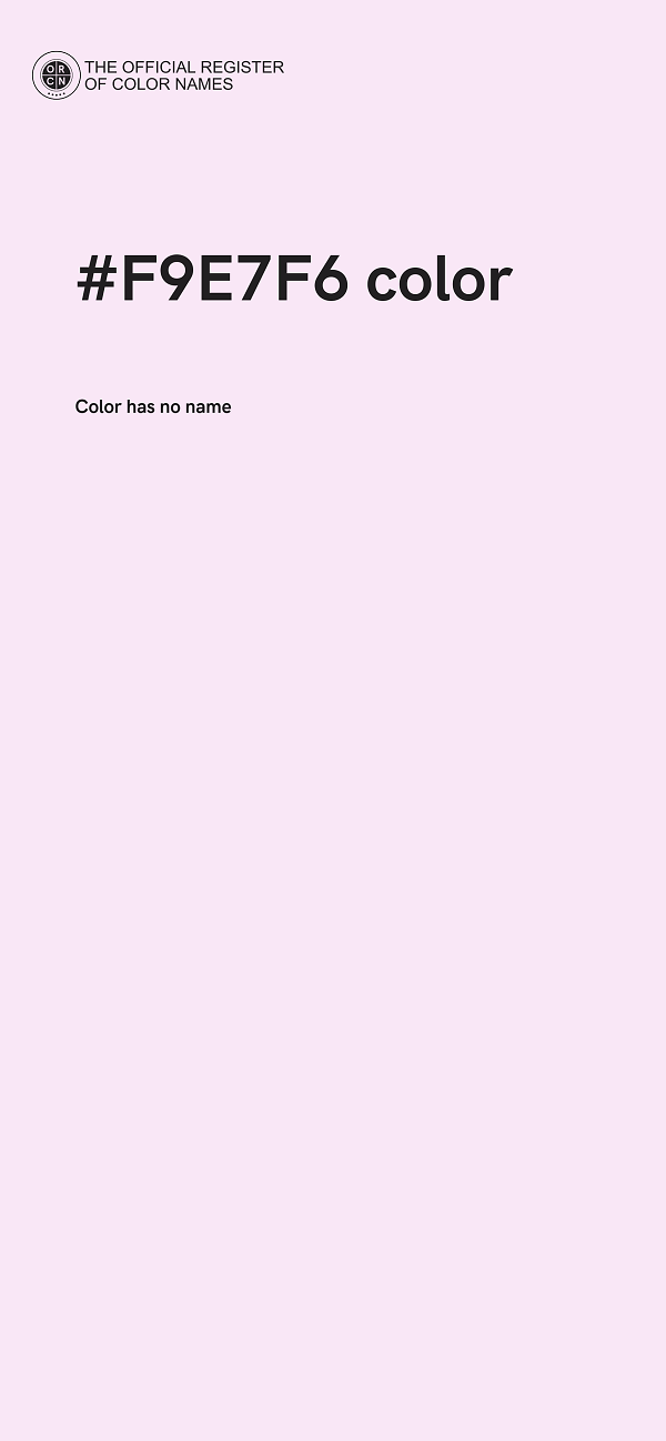 #F9E7F6 color image