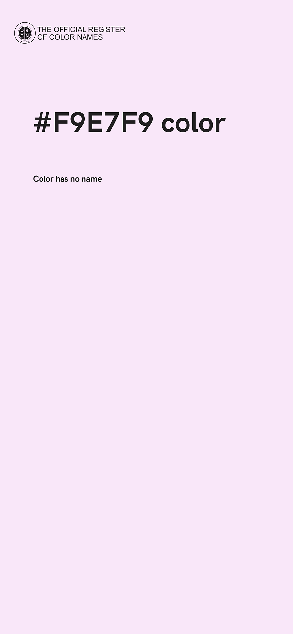 #F9E7F9 color image