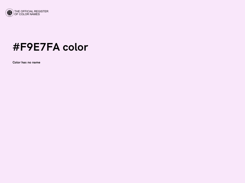 #F9E7FA color image