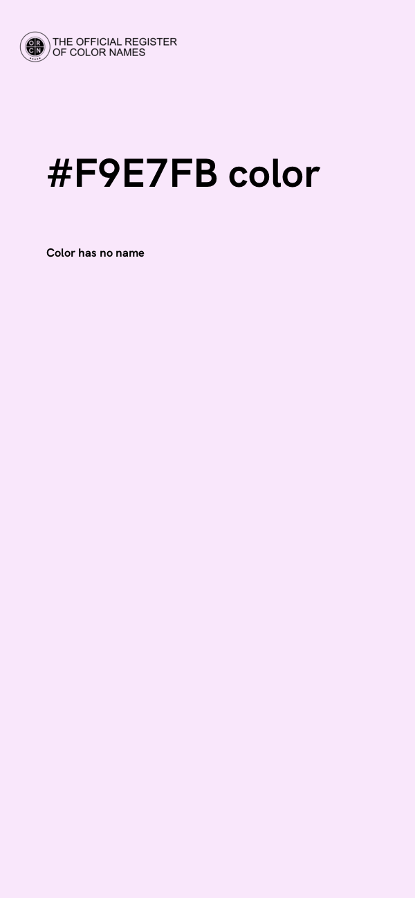 #F9E7FB color image