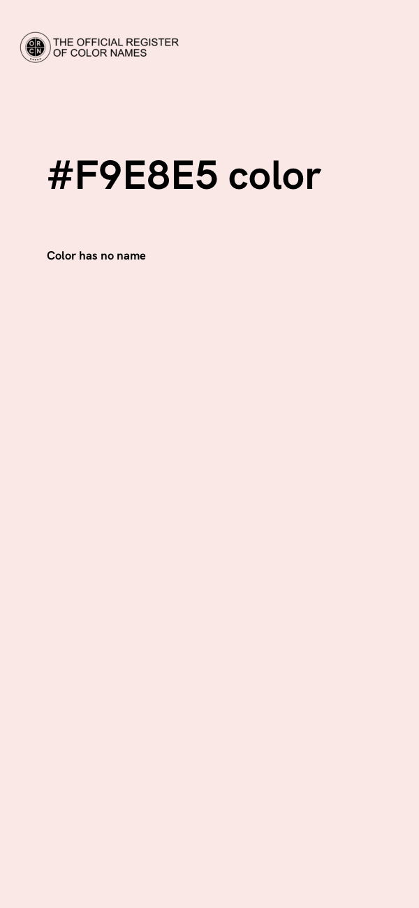 #F9E8E5 color image