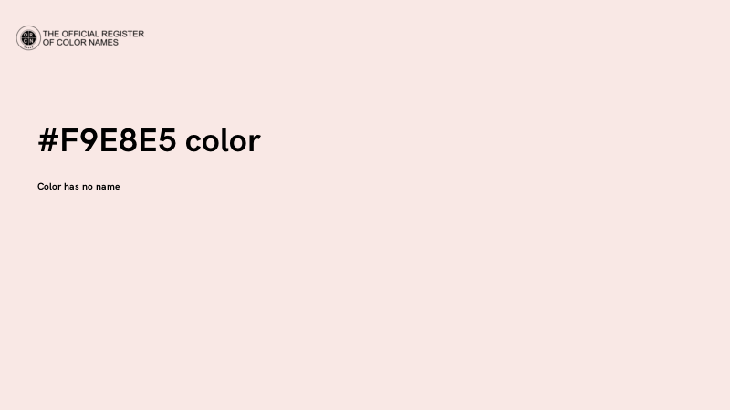 #F9E8E5 color image