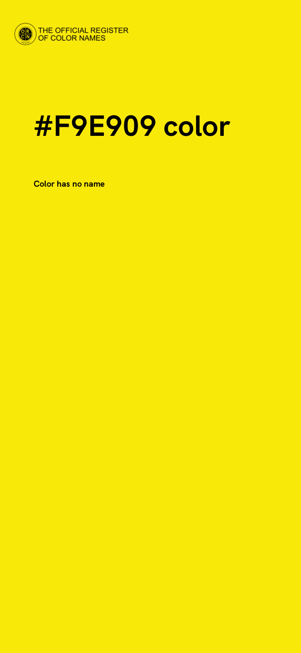 #F9E909 color image