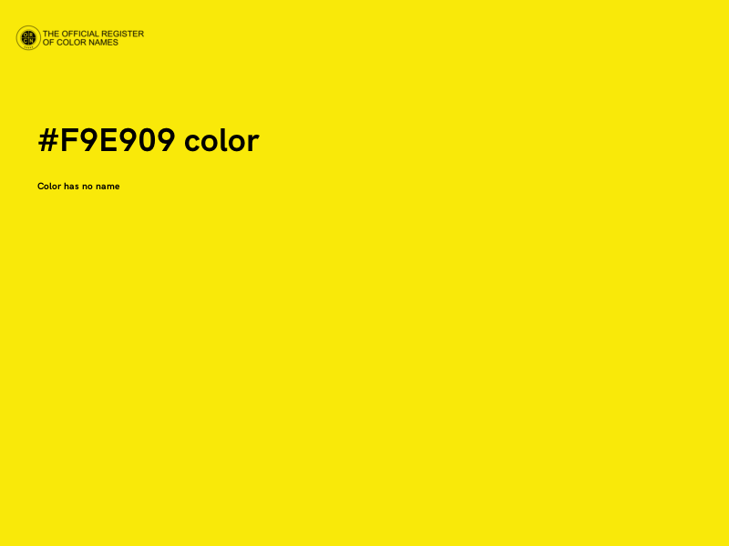 #F9E909 color image
