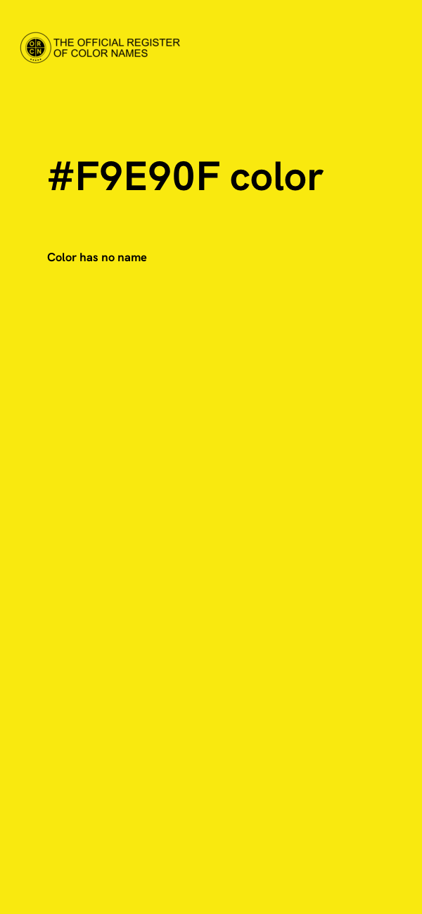 #F9E90F color image