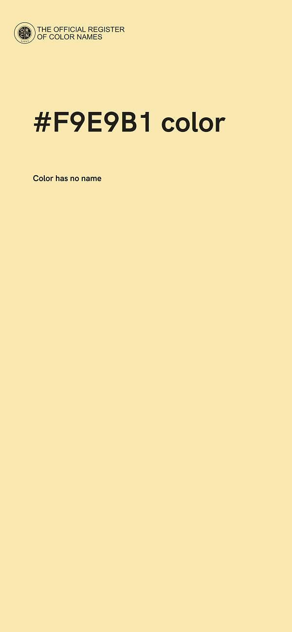 #F9E9B1 color image