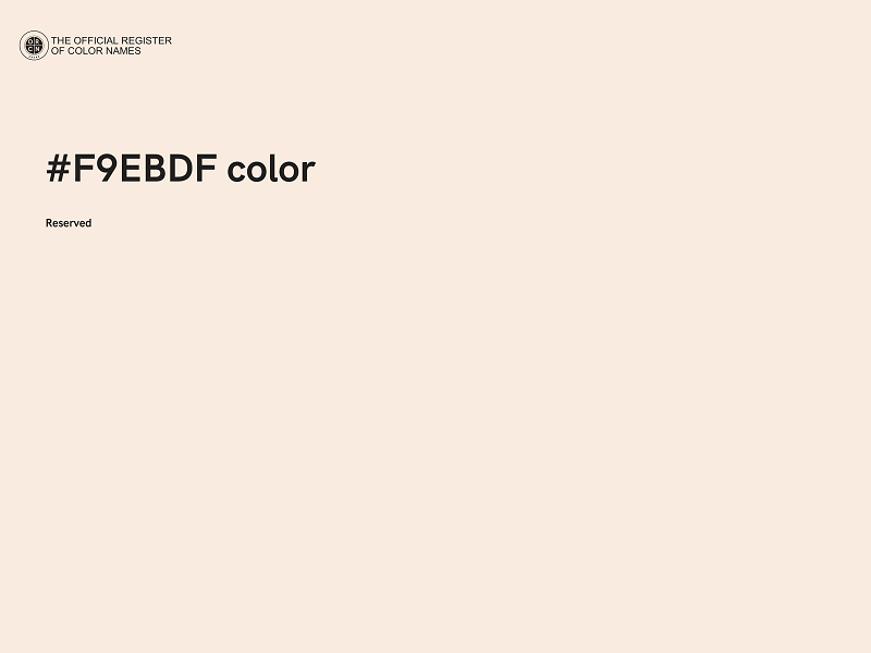 #F9EBDF color image